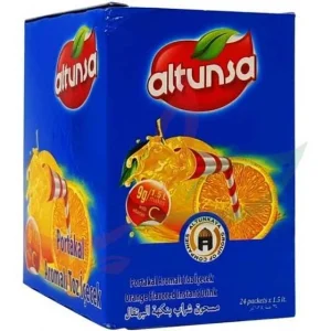 شربت پودری آلتون سا تکنفره باکس ۲۴ عددی – طعم پرتقال – Altunsa Orange